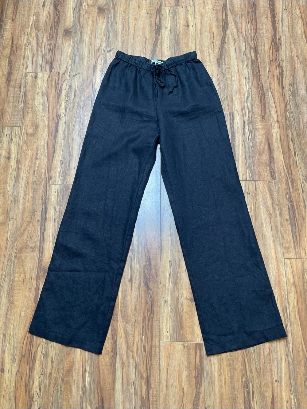 Reformation Olina Linen Pants in Black Size XS